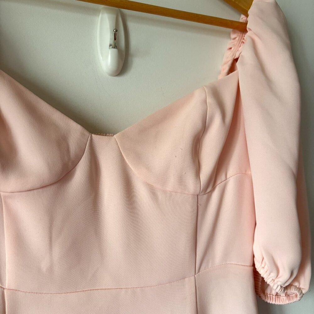 Aritzia Wilfred Novella Midi Dress Soft Pink Blush Size 0 - Picture 7 of 12